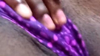 Rubbing My Clit Threw My Knickers Fingering My Hairy Pussy