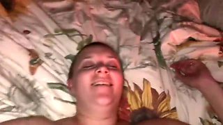 DRUNK blowjob and sex with bald headed girl cum shot