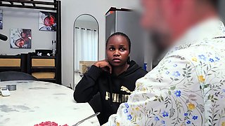 Curvy Big Tits Ebony Model Drilled Deep