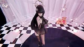 [mmd] Excuse Me; Erotic Tattoos; Striptease; Black Stockings; Squirting