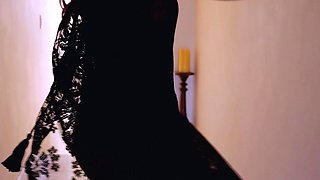 Skinny blonde Canadian cougar gets naked