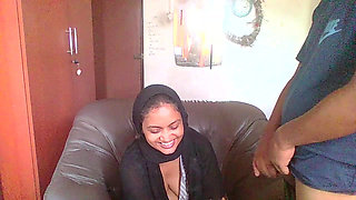 Behind the Scenes of Hijab Office MILF Had a Visitor Neighbor Boy