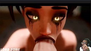 Bald Ass Pussy Ashe Gets Anal Fucked, Thicc Fat Ass Vyse Is Fucked From Behind, Mascara Tracer Sucks Cock