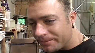 Horny French dolls getting throat fucked in the warehouse