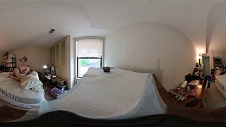 Intense close-up creampie in immersive 360° VR