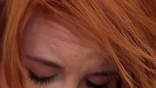 Russian Redhead Daruma Rai Cum Swallowing POV BBC Blowjob