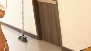 My Boss Seduces Me While I Clean Her House...