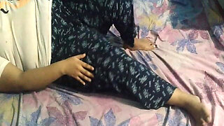 Indonesian Girl Gets Leg Ache While Jumping on Bed the Doctor Comes & Fucks Her