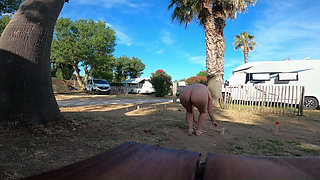 Kinky Couple Games at French Nudist Beach Campsite