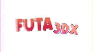 Come-hither baby - uncensored in cartoon scene - Futa3DX