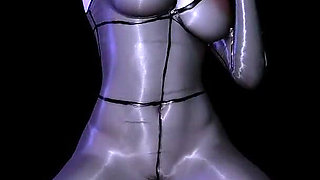 3D Short Hair Slut Asian Whore Wearing Sexy Lingerie Got Fucked so Hard