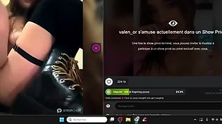 Glamour babe with big boobs masturbates in lingerie