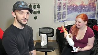 Animour Sex Machine Thrusting Dildo Unboxing And Masturbation With Sophia And Jasper With Sin Spice