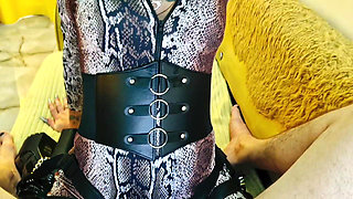 Strapon Session. Dominatrix Nika Loves to Fuck Her Sex Slave in Different Positions with a Strapon