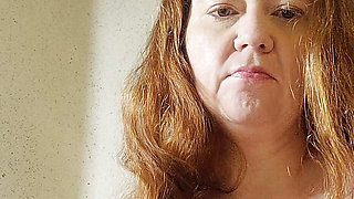 Big BOOTY GRANNY TAKES A PISS and plays with her phat pussy lips