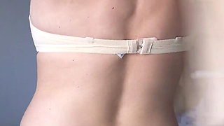 Amateur Milf Try On Haul Work Outfits In Full Back Panties And Teases Panty Line