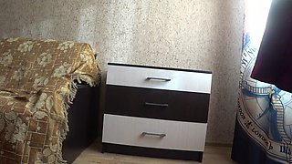 She Got Horny While Cleaning and Caressed Herself