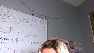 blonde teen pregnant girl has her pussy masturbated