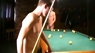 Nude Russian Soldiers Playing Pool