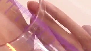 Nanako Hinata Pumps Her Nipples Until They Swell, Clamps Them Hard... and Lets Them Leak Milky Drops. Extreme Close-up POV