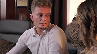 Sexy blonde Amalia Davis enjoys the feeling of her asshole being filled with big meaty cock