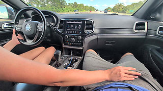 Cumshot All Over Car From Handjob