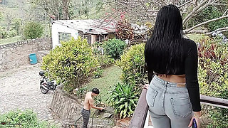 Hot Colombian Latina Samanthaa Gives a Quick Blowjob & Fuck - Spanish Porn