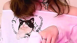 Cute Slut Slowly Strips and Sucks Deep
