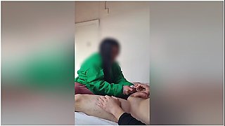 Mexican Beautician Works From Home With Naked And Satisfied Client