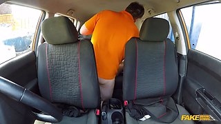 World notorious porno star Kira Noir creampied after a british driving lesson - faux driving school