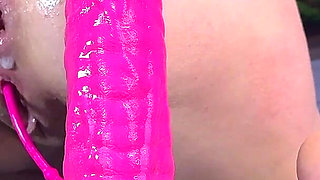 Hot Anal Riding on the Monster Dildo