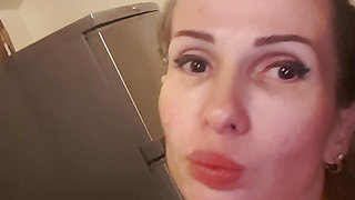 She loves to swallow her customers' condoms full.