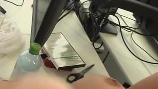 Curvy tattooed brunette does hot sex with boyfriend in the office