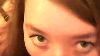 British 18-year-old sloppy blowjob & tit wank