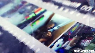 Teen in eyeglasses jumps on top of the lp officer and juggle off