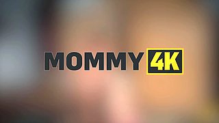 Mommy4k. horny cougar was riding a teen bf on her kitchen table