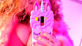 Stacked brunette goes solo toys and masturbation