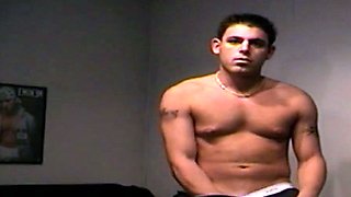 Straight guy enjoys solo masturbating