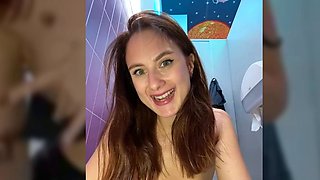 Dina_Tease Outdoor Public Toilet Show