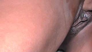 Big White Hard Cock Assfucking a Black Butthole and Filling It with Hot Cream