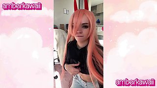 First-time girl with puffy nipples explores her body for the first time
