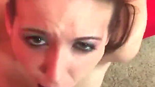 Petite girl fucked in POV from black dude and creampied