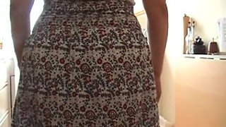 Upskirt British granny lets me sniff her knickers for money