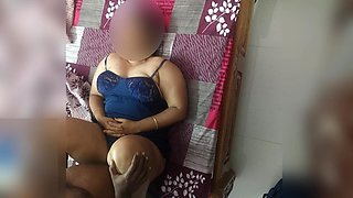 Cheating Indian Wife in Sexy Lingerie Tits Bouncing Hard Creampie Fuck in Blue Lingerie