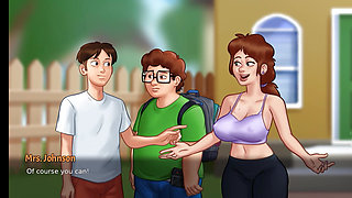 Summertime saga game america and Canadian step mom love german dirty mom