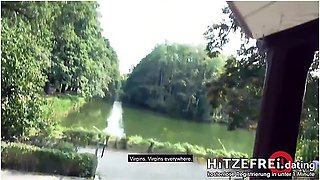 Deutsche Amateure In Risky Outdoor Public Sex With Hot German Blonde Milf