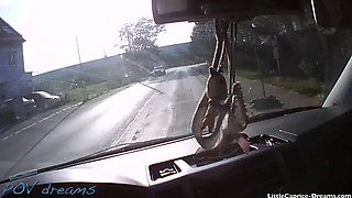 Streetfuck com nasty hitchhiker Little Caprice payed the ride with her snatch