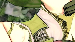 Elf Archer Gets Fucked in the Forest by a Goblin