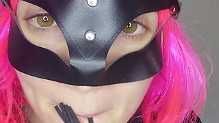 I'm getting wild! My natural tits and kitten mask want to scream