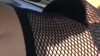Sex for fishnet babe